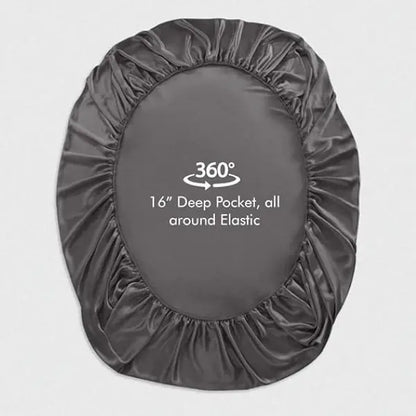 Zestaw z 2 Jedwabna Pościel (2x prześcieradło + 4x jedwabne poszewki GRATIS) | SILKYFIT Matheus